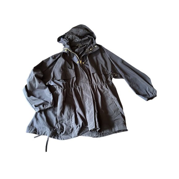 Athleta Women's Hooded Windbreaker Jacket S/M Navy Blue - Picture 1 of 5